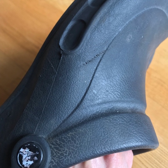 Crocs clogs Bistro Work SLIP RESISTANT BLACK shoes crocodile slides Mens size 11 - Picture 10 of 11